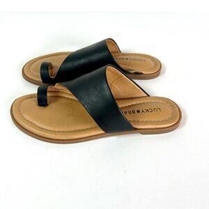 LUCKY BRAND • “Anora” Black Sandal • Women’s Size 6.5M • Leather Upper